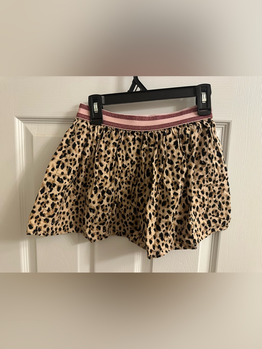 365 Kids Grammars Girls Size 7 Cheetah Leopard Print Skirt With Shorts